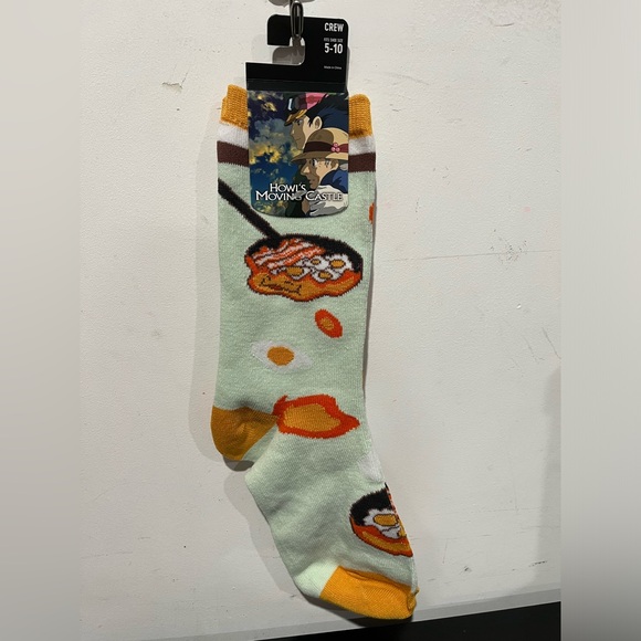 Studio GhiblicHowl's Moving Castle Calcifer  Crew Socks - Picture 2 of 3